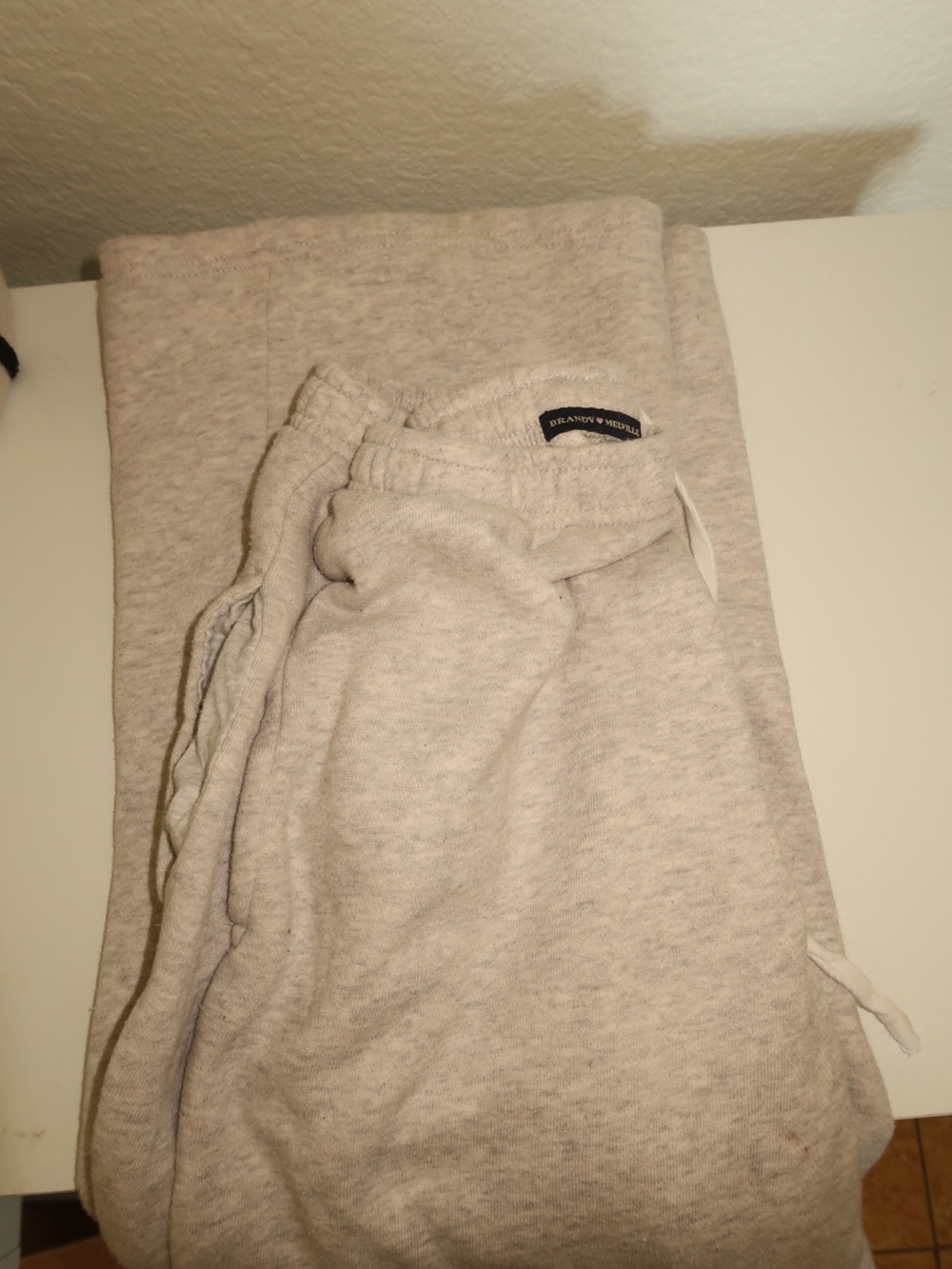 Brandy Melville Light Heather Gray Drawstring Sweatpants